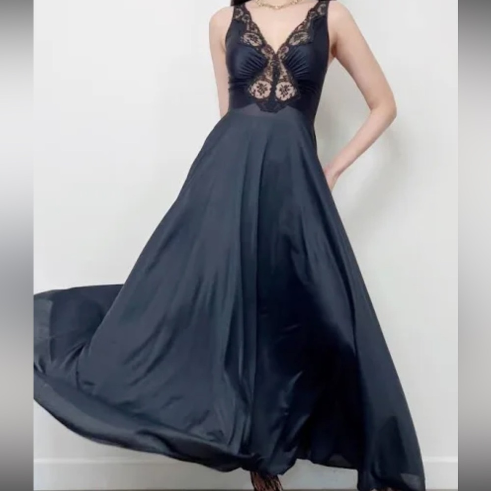 Olga Black Lace Dress 92280